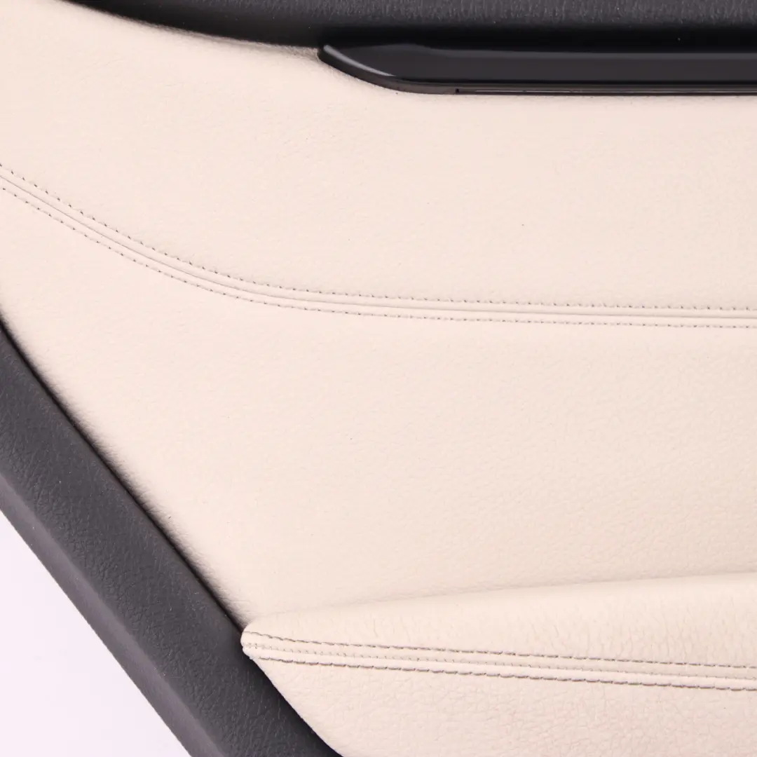 Door Card Trim Rear Left N/S Lining Panel Leather Ivory White to BMW F36 with Part number 7376355 BMW F36 Door Card Trim Rear Left N/S Lining Panel Leather Ivory White - SKU 7376355 - Part number 7376355