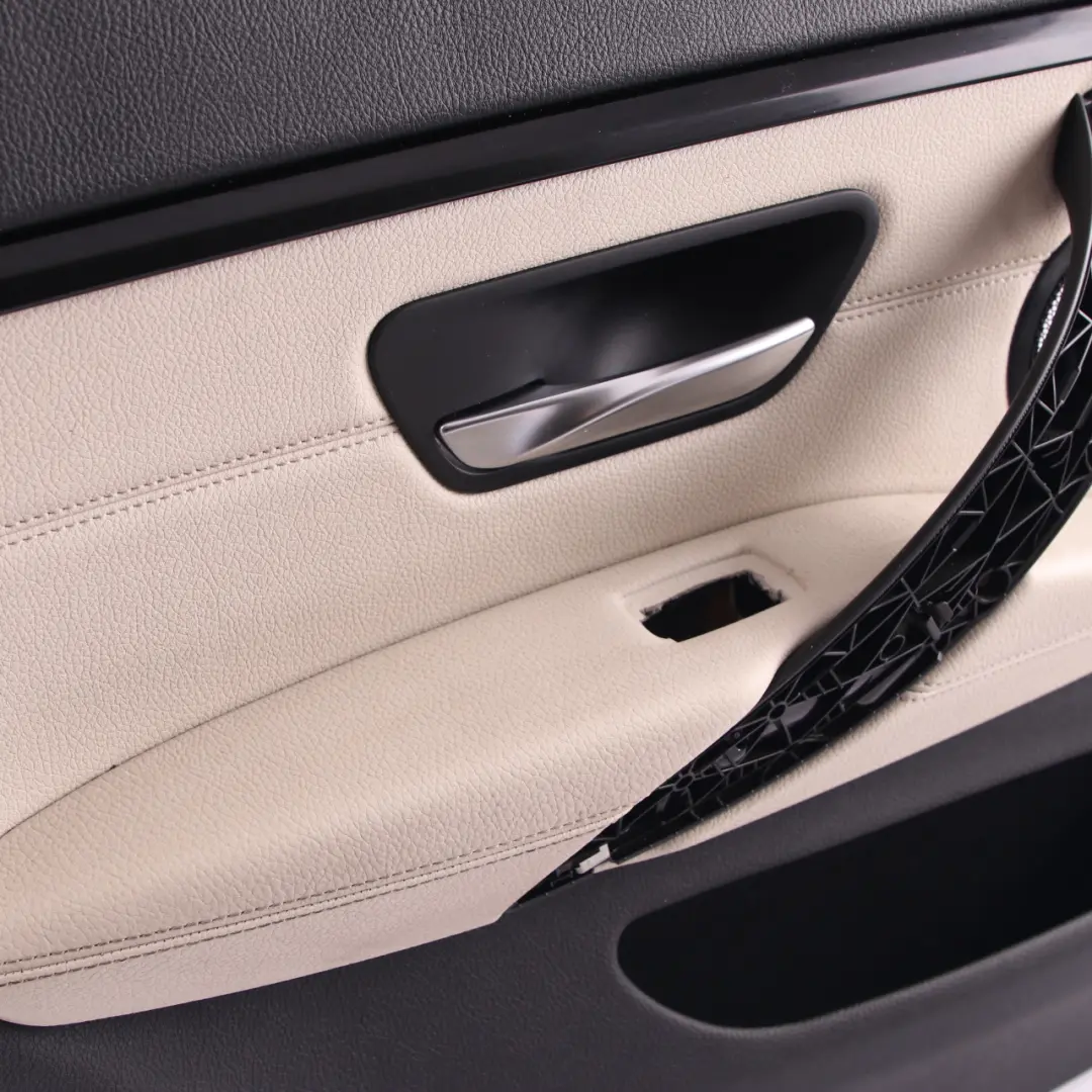BMW F36 Door Card Trim Rear Left N/S Lining Panel Leather Ivory White - SKU 7376355 - Part number 7376355