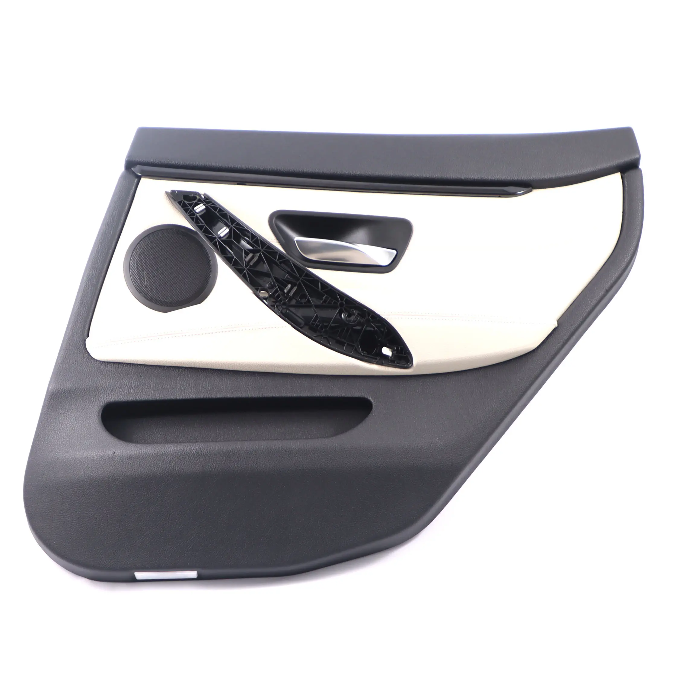 BMW F36 Rivestimento scheda porta posteriore destra Pannello pelle bianco