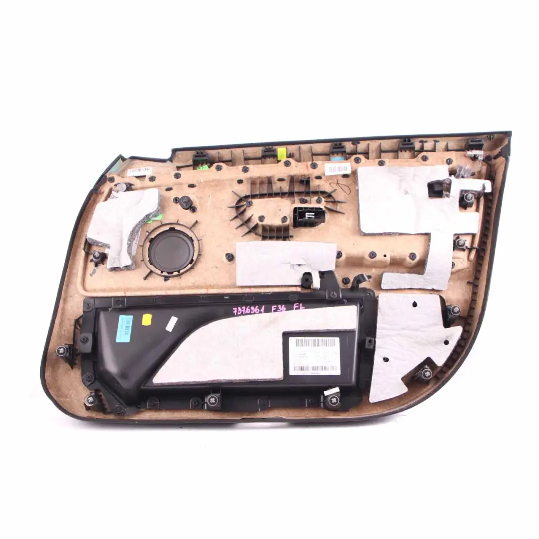 BMW F36 Door Card Trim Front Left N/S Lining Panel Leather Ivory White - SKU 7376361 - Part number 7376361