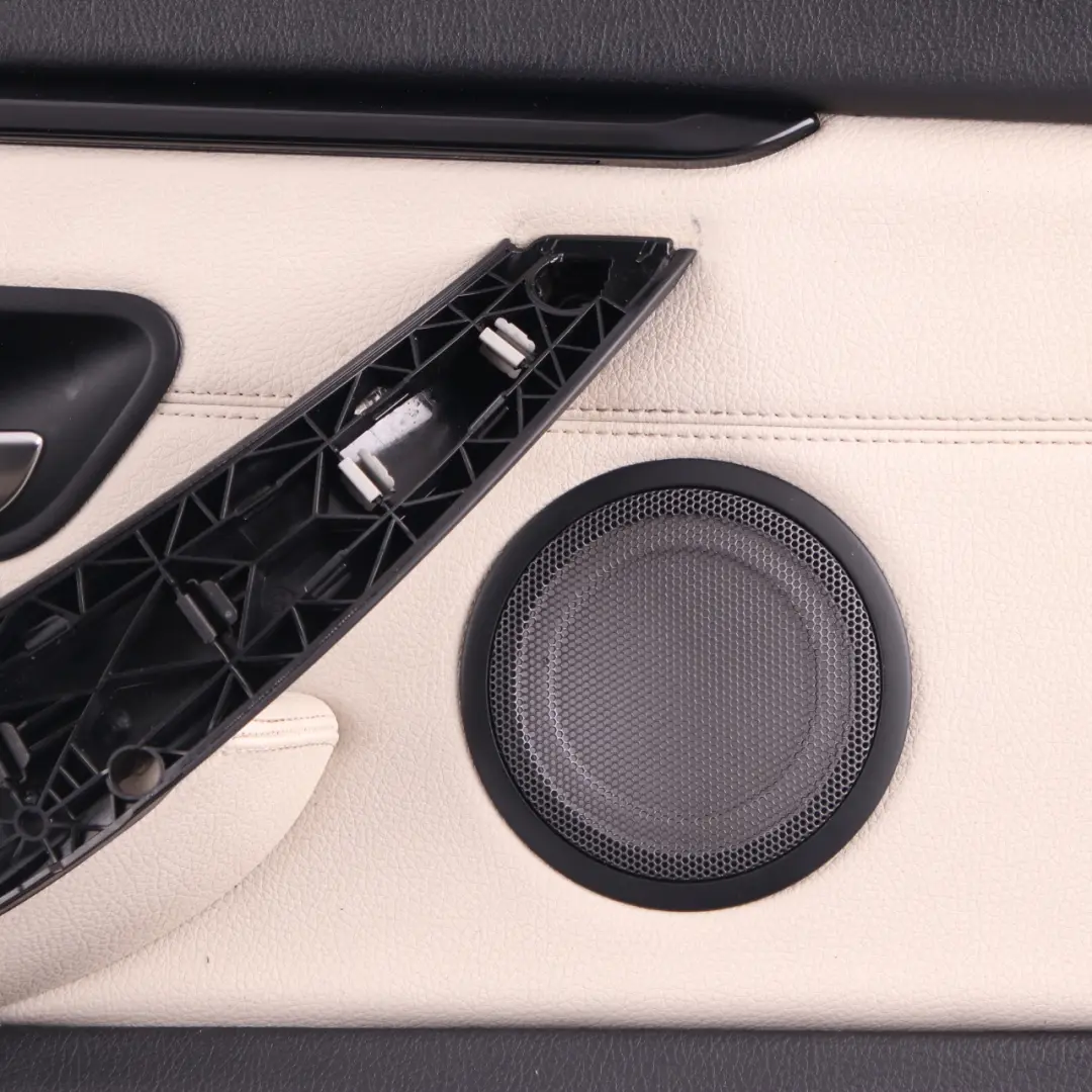 BMW F36 Wykończenie Panel Drzwi Prawy Przód Skórzany Kość Słoniowa Biała - SKU 7376361 - Numer Części 7376361