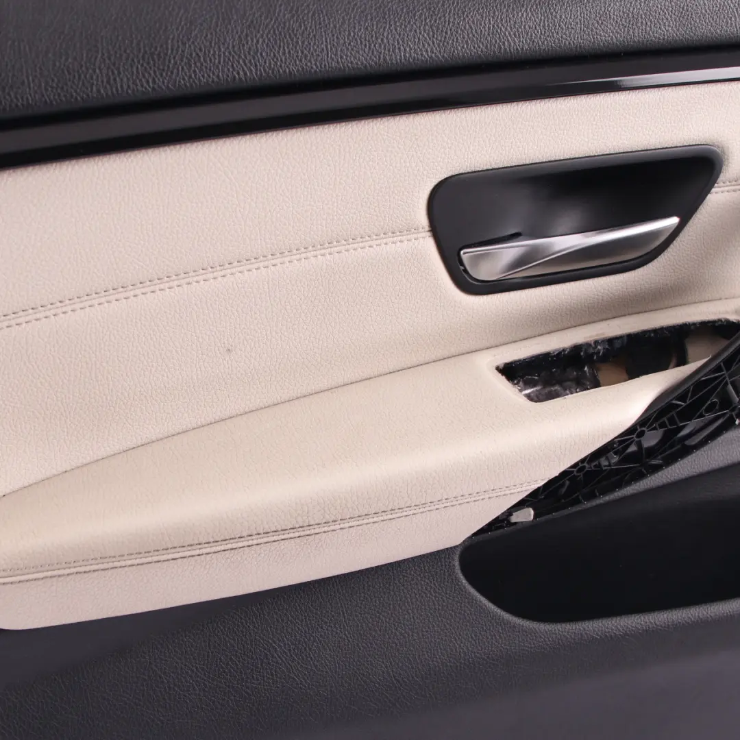 BMW F36 Scheda Porta Anteriore Sinistro Pannello Pelle Bianco Avorio - SKU 7376361 - Numero di parte 7376361