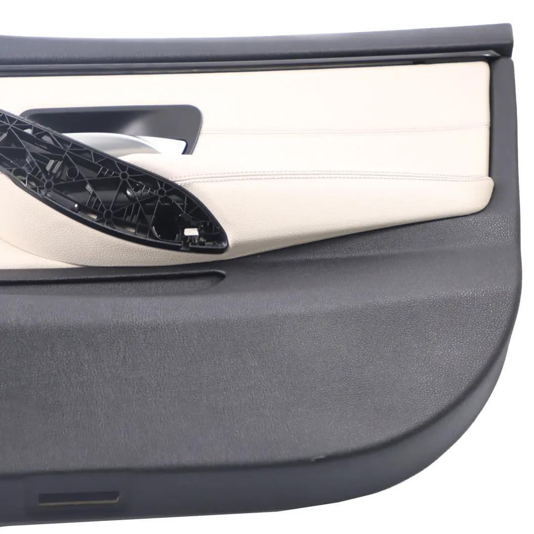 BMW F36 Garniture de carte de porte avant droite d'habillage cuir ivoire blanc - SKU 7376362 - Numéro de pièce 7376362