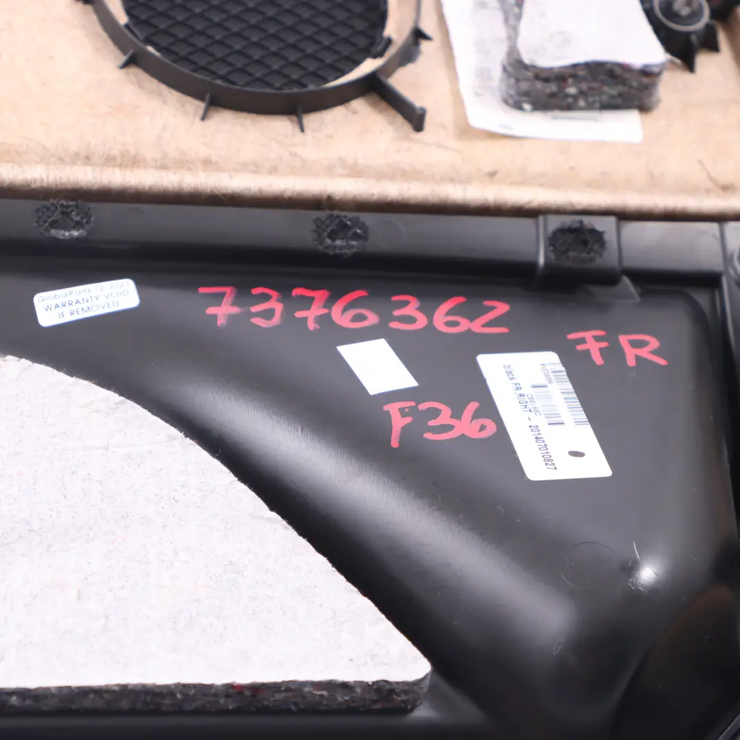 BMW F36 Türkartenverkleidung vorne rechts Verkleidung Leder Elfenbein Weiß - SKU 7376362 - Teilenummer 7376362