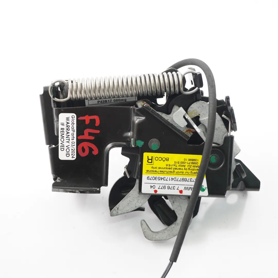 Blocco cofano BMW F46 X1 F48 LCI Attuatore chiusura anteriore destro per con numero di parte 7376977 Blocco cofano BMW F46 X1 F48 LCI Attuatore chiusura anteriore destro - SKU 7376977 - Numero di parte 7376977