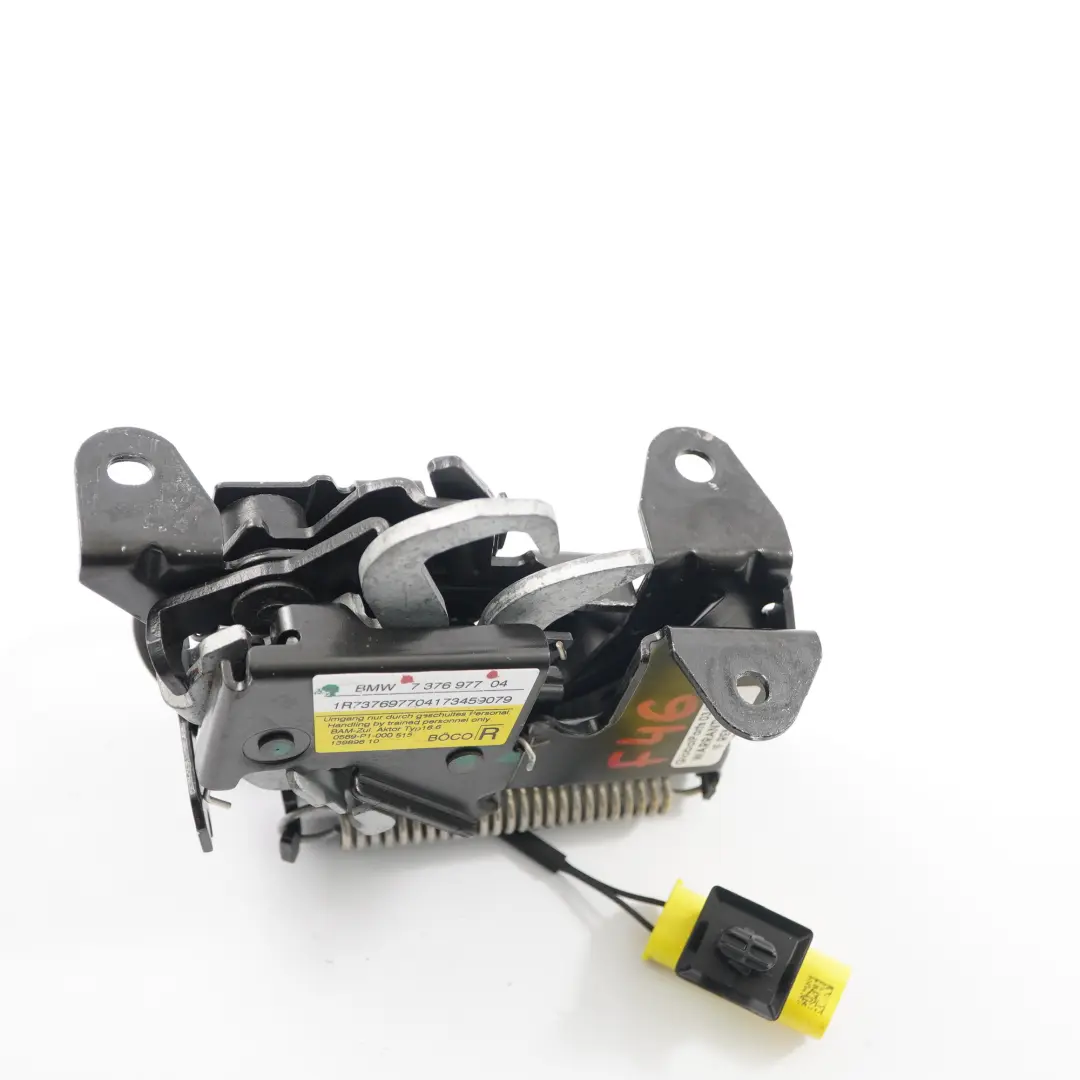 Cerradura capó BMW F46 X1 F48 LCI Actuador pestillo delantero derecho para con número de pieza 7376977 Cerradura capó BMW F46 X1 F48 LCI Actuador pestillo delantero derecho - SKU 7376977 - Número de pieza 7376977