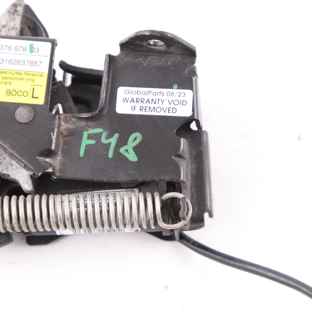 Hood Actuator BMW X1 F48 Bonnet Right O/S Pedestrian Protection to with Part number 7376978 Hood Actuator BMW X1 F48 Bonnet Right O/S Pedestrian Protection - SKU 7376978 - Part number 7376978