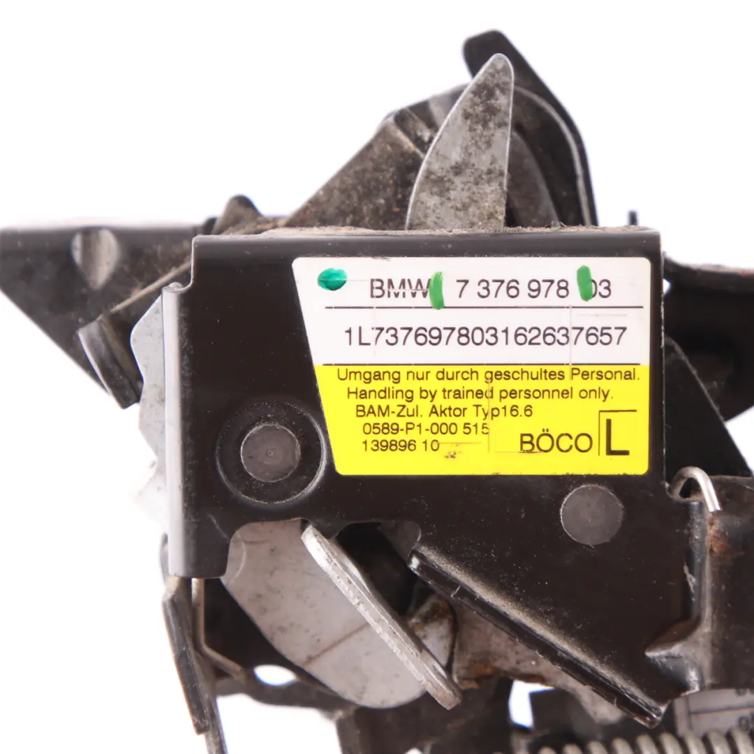 Hood Actuator BMW X1 F48 Bonnet Right O/S Pedestrian Protection to with Part number 7376978 Hood Actuator BMW X1 F48 Bonnet Right O/S Pedestrian Protection - SKU 7376978 - Part number 7376978