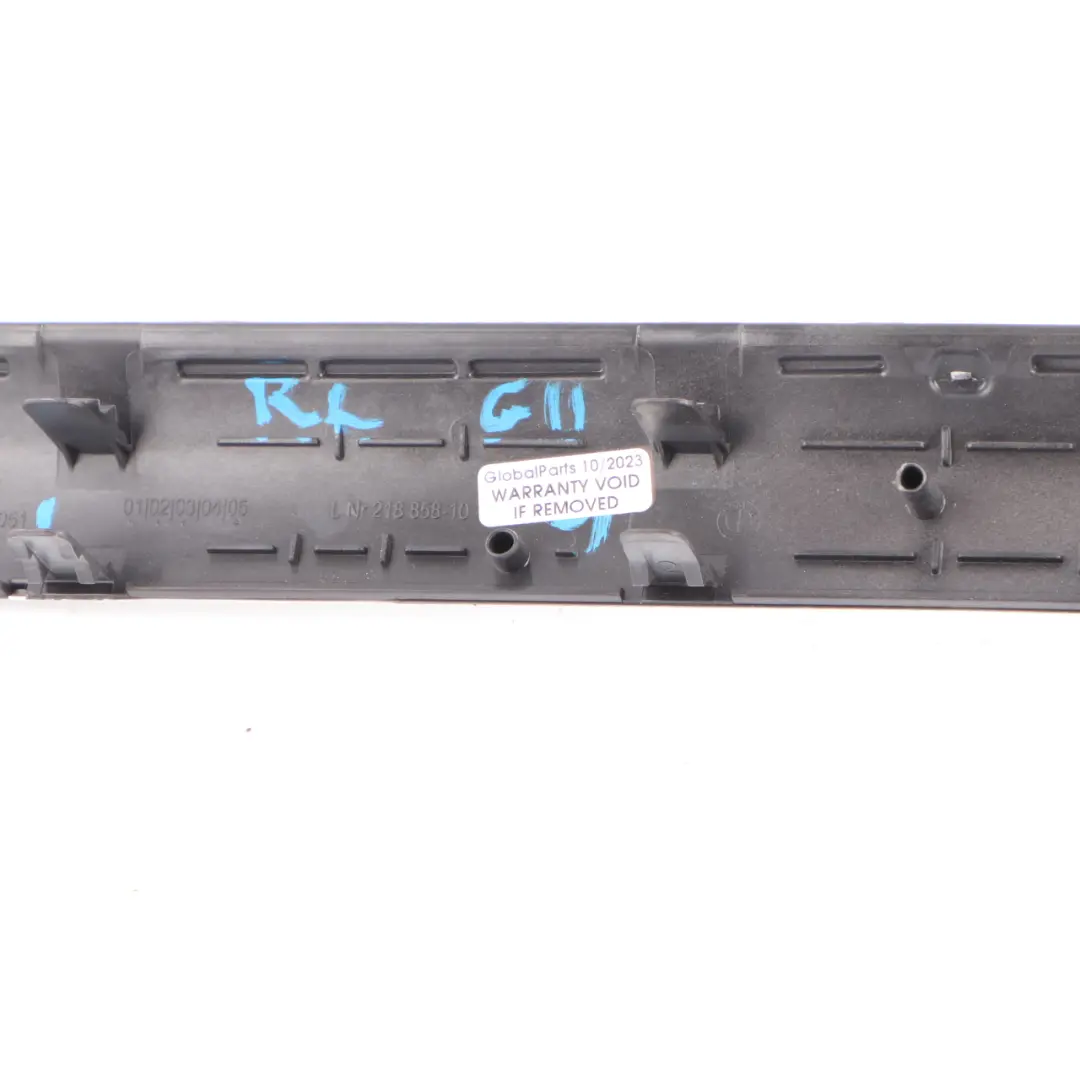 Door Sill Rear Left N/S Trim Entrance Cover Step Plate Trim to BMW G11 with Part number 7378051 BMW G11 Door Sill Rear Left N/S Trim Entrance Cover Step Plate Trim - SKU 7378051 - Part number 7378051