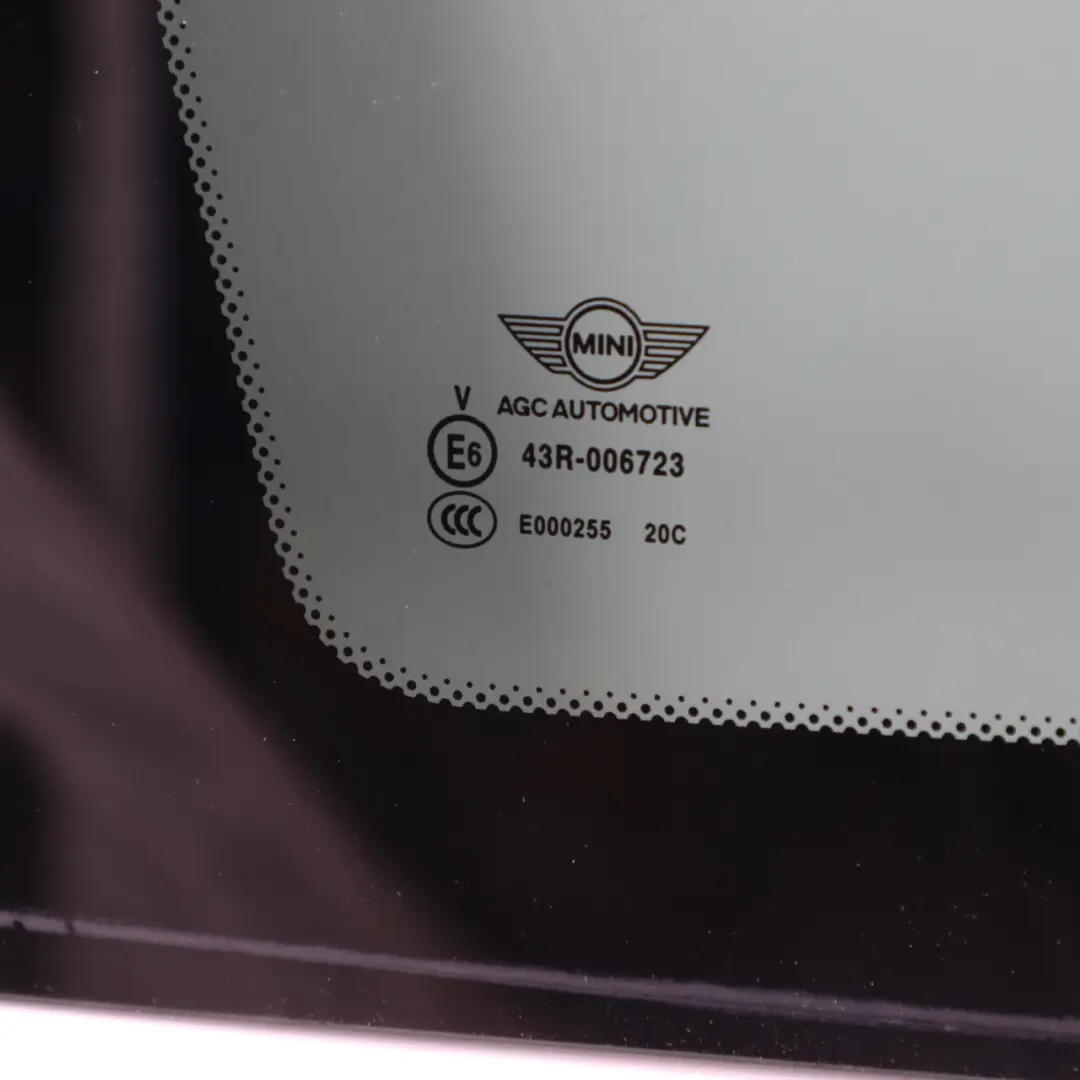 Side Window Rear Left N/S Quarter Glass Tinted Glazing to Mini Cooper F55 with Part number 7378673 Mini Cooper F55 Side Window Rear Left N/S Quarter Glass Tinted Glazing - SKU 7378673 - Part number 7378673