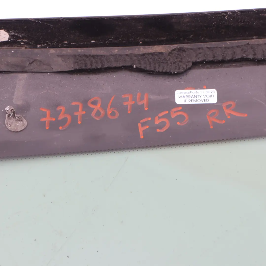 Mini Cooper F55 Side Window Rear Right O/S Quarter Glass Tinted Glazing - SKU 7378674 - Part number 7378674