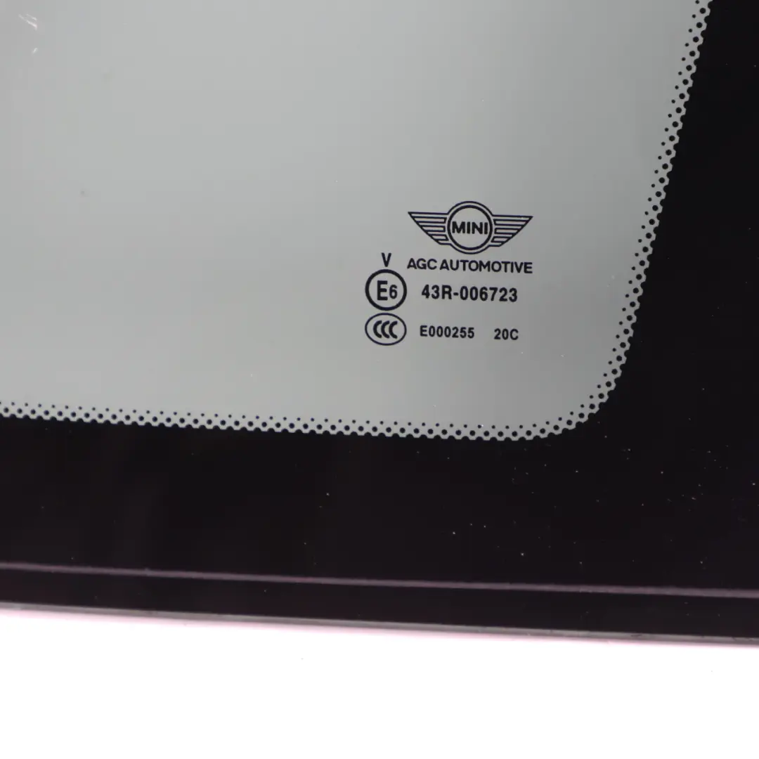 Side Window Rear Right O/S Quarter Glass Tinted Glazing to Mini Cooper F55 with Part number 7378674 Mini Cooper F55 Side Window Rear Right O/S Quarter Glass Tinted Glazing - SKU 7378674 - Part number 7378674