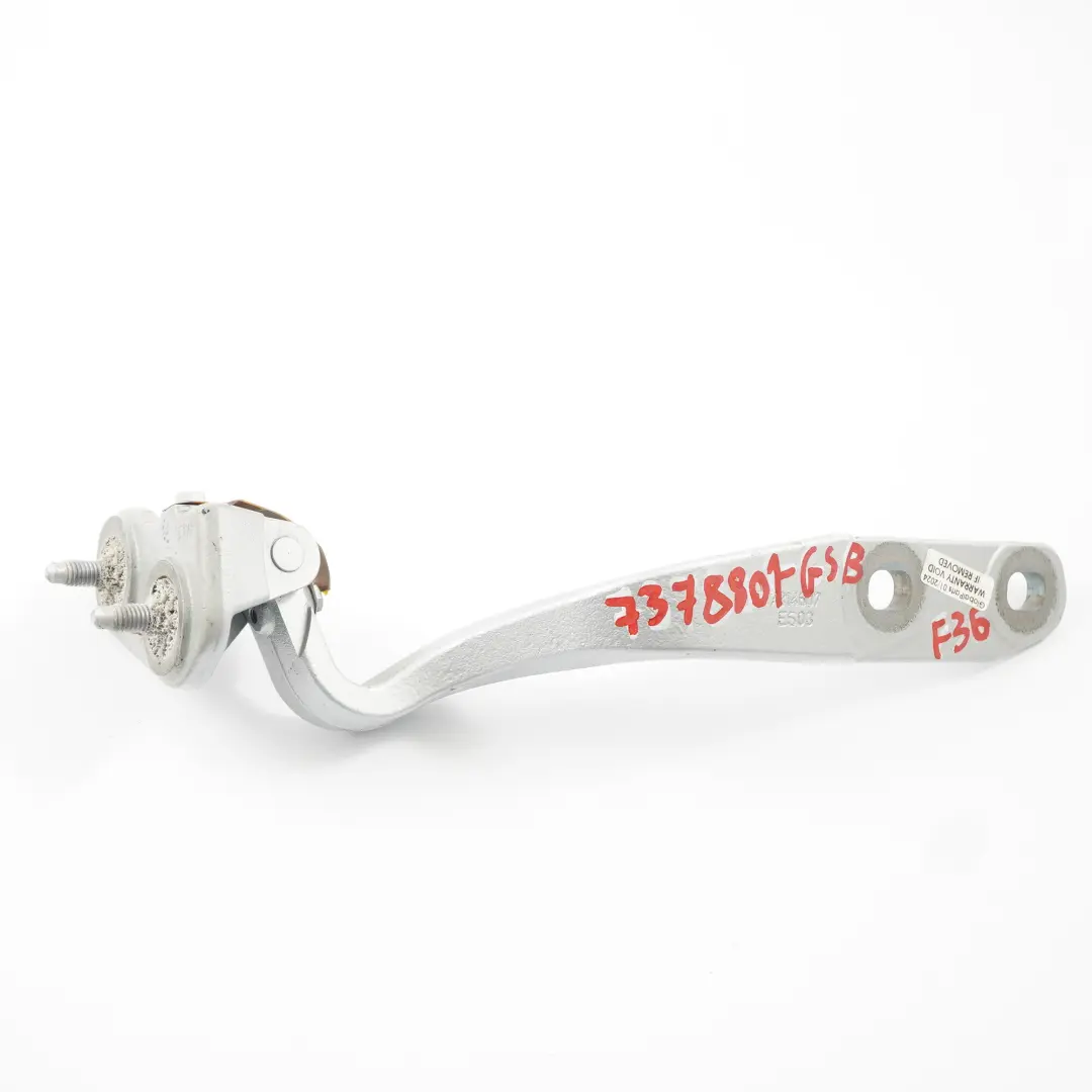 Charnière de hayon arrière gauche Glacier Silver A83 pour BMW F36 à propos du numéro de pièce 7378801 BMW F36 Charnière de hayon arrière gauche Glacier Silver A83 - SKU 7378801-GSB - Numéro de pièce 7378801