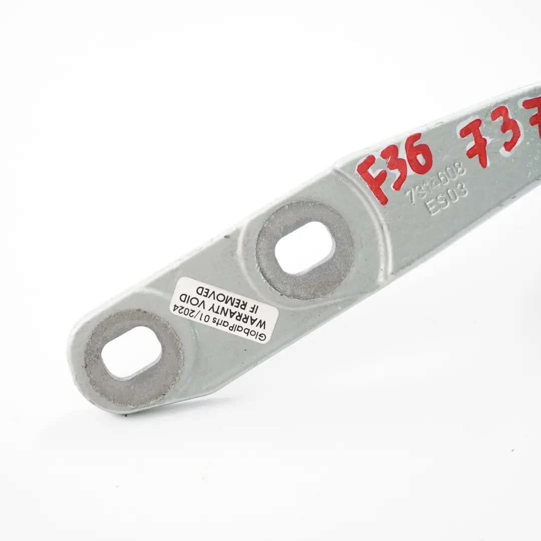 Zawias Klapy Bagażnika Tylny Prawy Glacier Silver A83 do BMW F36 o numerze 7378802 BMW F36 Zawias Klapy Bagażnika Tylny Prawy Glacier Silver A83 - SKU 7378802-GSB - Numer Części 7378802