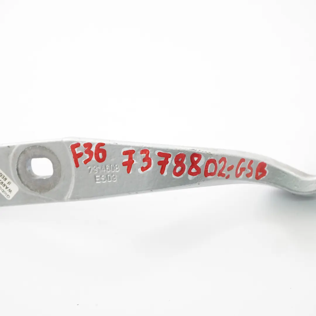 Zawias Klapy Bagażnika Tylny Prawy Glacier Silver A83 do BMW F36 o numerze 7378802 BMW F36 Zawias Klapy Bagażnika Tylny Prawy Glacier Silver A83 - SKU 7378802-GSB - Numer Części 7378802