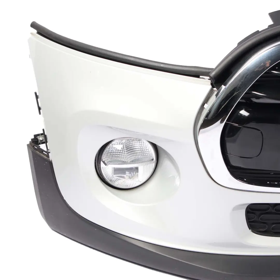 Mini Cooper F55 F56 F57 Complete Front Bumper Trim Panel White Silver - A62 - SKU 7379432-WS - Part number 7379432