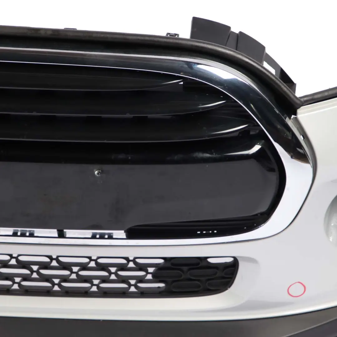 Complete Front Bumper Trim Panel White Silver - A62 to Mini Cooper F55 F56 F57 with Part number 7379432 Mini Cooper F55 F56 F57 Complete Front Bumper Trim Panel White Silver - A62 - SKU 7379432-WS - Part number 7379432