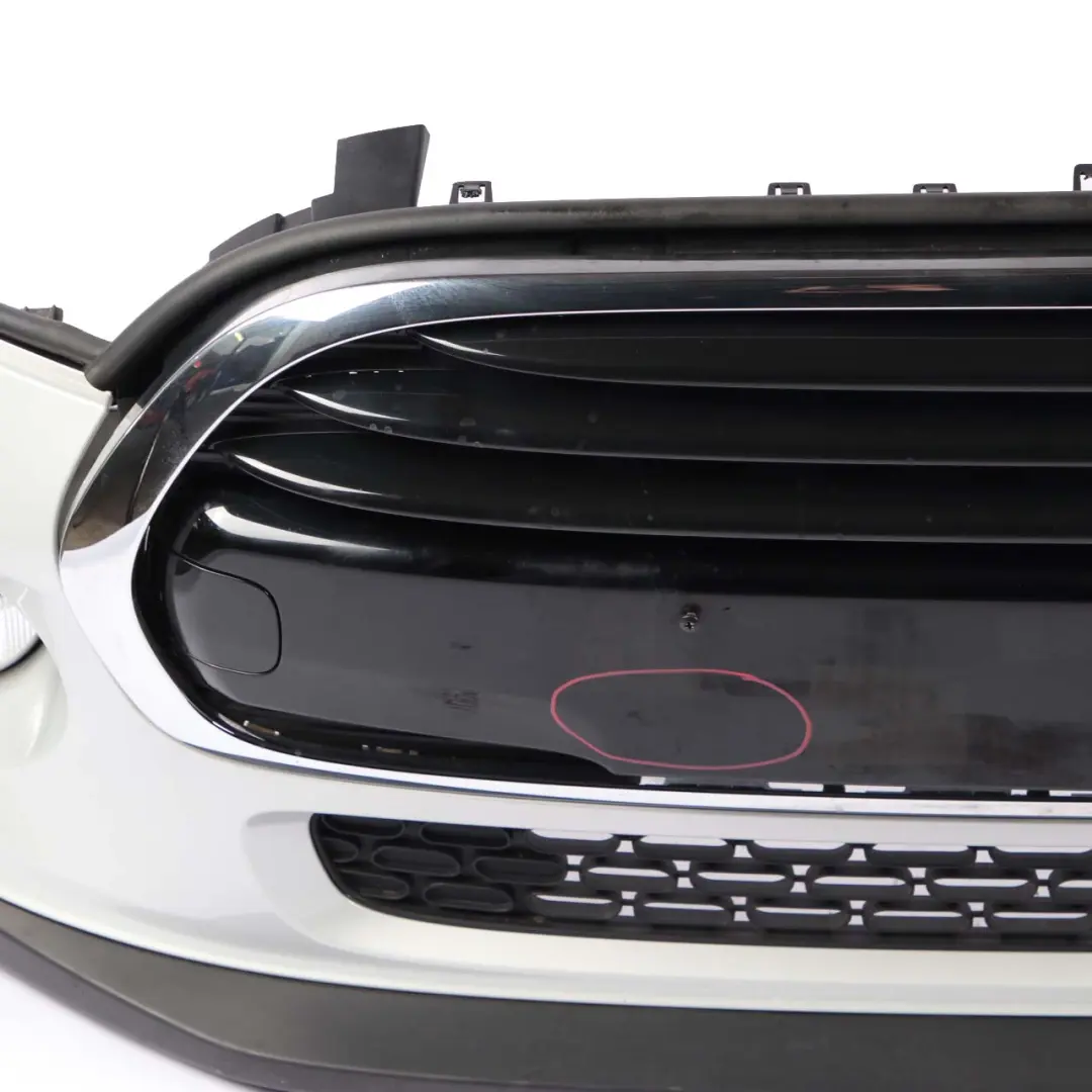 Mini Cooper F55 F56 F57 Complete Front Bumper Trim Panel White Silver - A62 - SKU 7379432-WS - Part number 7379432