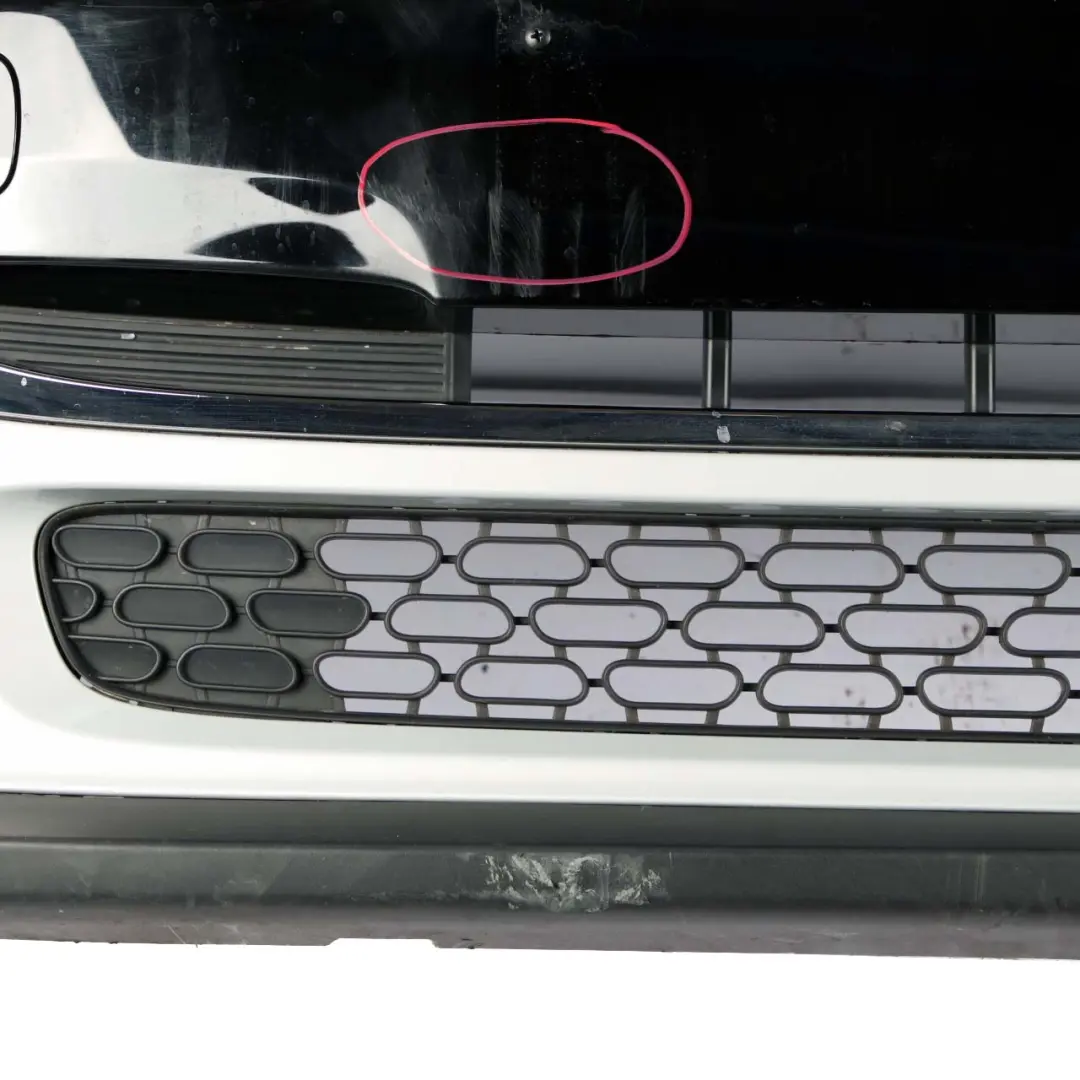 Complete Front Bumper Trim Panel White Silver - A62 to Mini Cooper F55 F56 F57 with Part number 7379432 Mini Cooper F55 F56 F57 Complete Front Bumper Trim Panel White Silver - A62 - SKU 7379432-WS - Part number 7379432