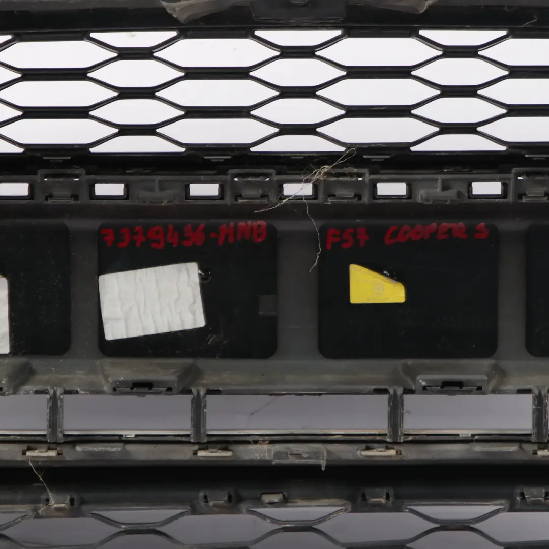 Front Bumper Cooper S Trim Panel F55 Midnight Black Metallic - A94 to Mini F56 with Part number 7379436 Mini F56 Front Bumper Cooper S Trim Panel F55 Midnight Black Metallic - A94 - SKU 7379436-MNB - Part number 7379436