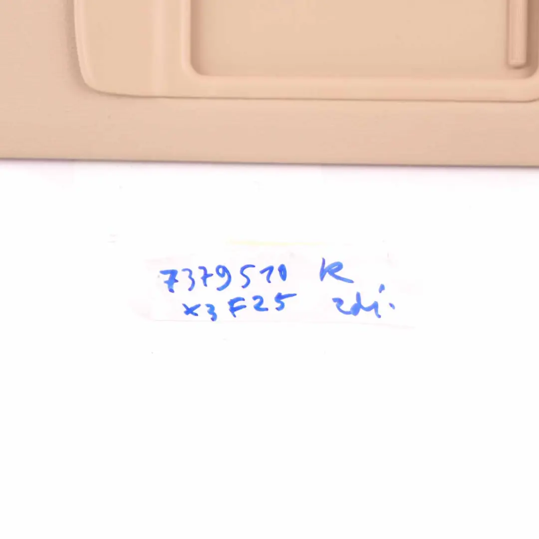 Sun Visor BMW X3 F25 X4 F26 Mirror Sunvisor Right O/S Trim Panel Beige to with Part number 7379510 Sun Visor BMW X3 F25 X4 F26 Mirror Sunvisor Right O/S Trim Panel Beige - SKU 7379510 - Part number 7379510