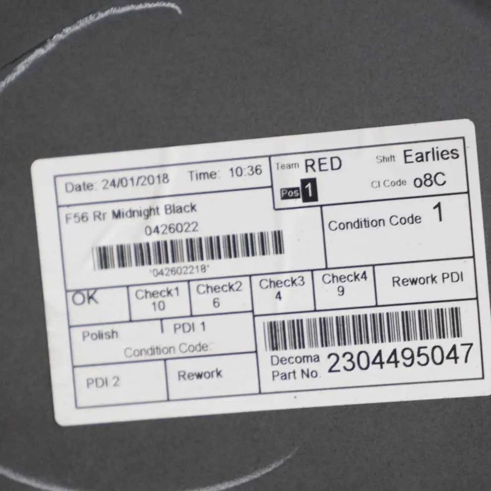 Mini F56 F57 Parachoques Trasero Completo Negro Medianoche Metalizado - A94 - SKU 7380009-MNB2 - Número de pieza 7380009