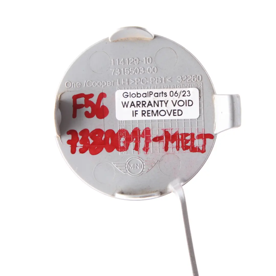 Towing Eye Mini F56 F57 Rear Bumper Cover Flap Left N/S Melting Silver - C2K to  with Part number 7380011  Towing Eye Mini F56 F57 Rear Bumper Cover Flap Left N/S Melting Silver - C2K - SKU 7380011-MELT - Part number 7380011