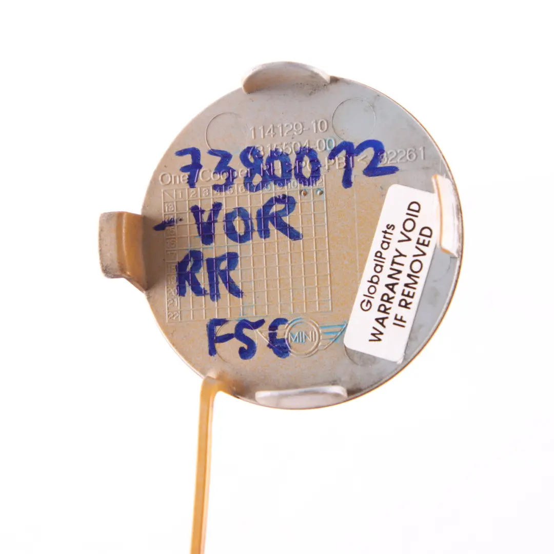 Towing Eye Mini F56 F57 Rear Bumper Cover Flap Right O/S Volcanic Orange 7315504 to with Part number 7380012 Towing Eye Mini F56 F57 Rear Bumper Cover Flap Right O/S Volcanic Orange 7315504 - SKU 7380012-VOR - Part number 7380012