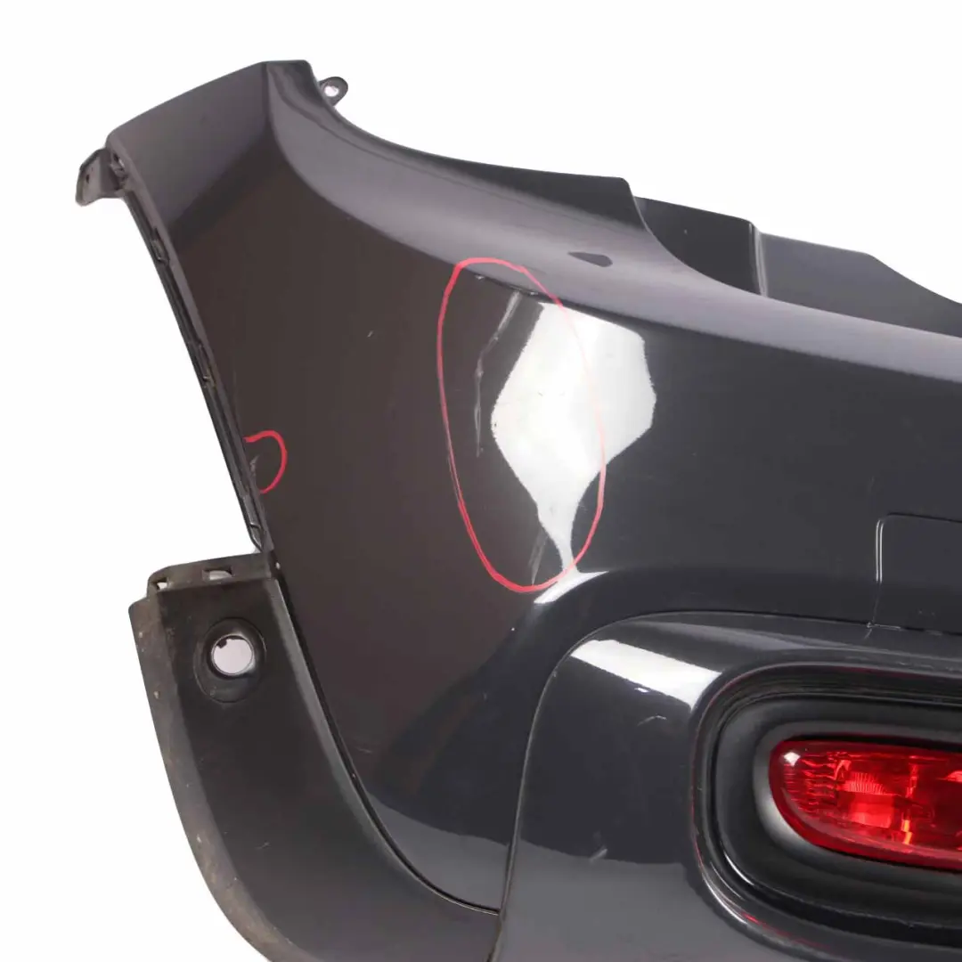 Bumper Cooper S Complete Panel Thunder Grey Metallic - B58 to Mini F56 F57 Rear with Part number 7380020 Mini F56 F57 Rear Bumper Cooper S Complete Panel Thunder Grey Metallic - B58 - SKU 7380020-TGM - Part number 7380020
