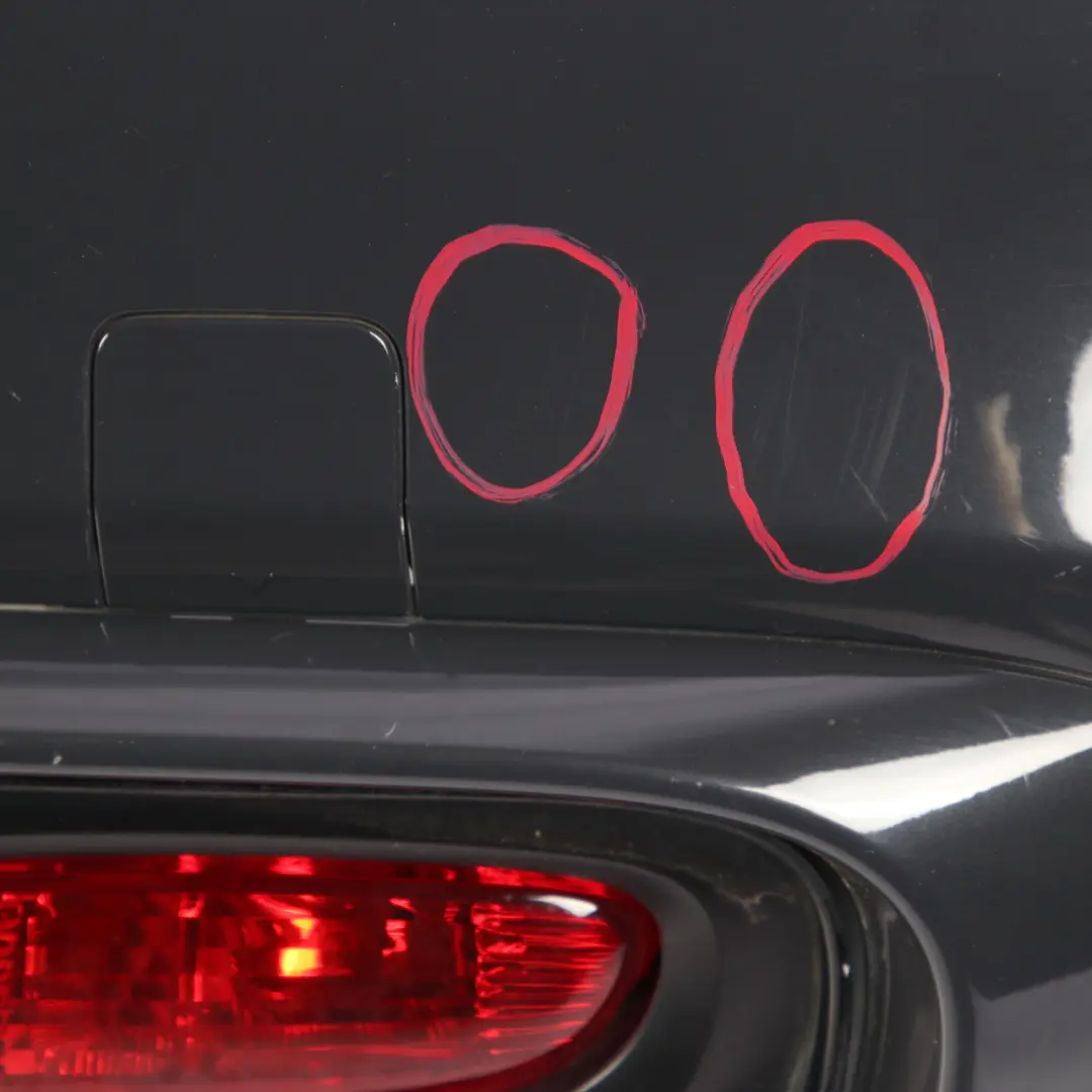 Bumper Cooper S Complete Panel Thunder Grey Metallic - B58 to Mini F56 F57 Rear with Part number 7380020 Mini F56 F57 Rear Bumper Cooper S Complete Panel Thunder Grey Metallic - B58 - SKU 7380020-TGM - Part number 7380020