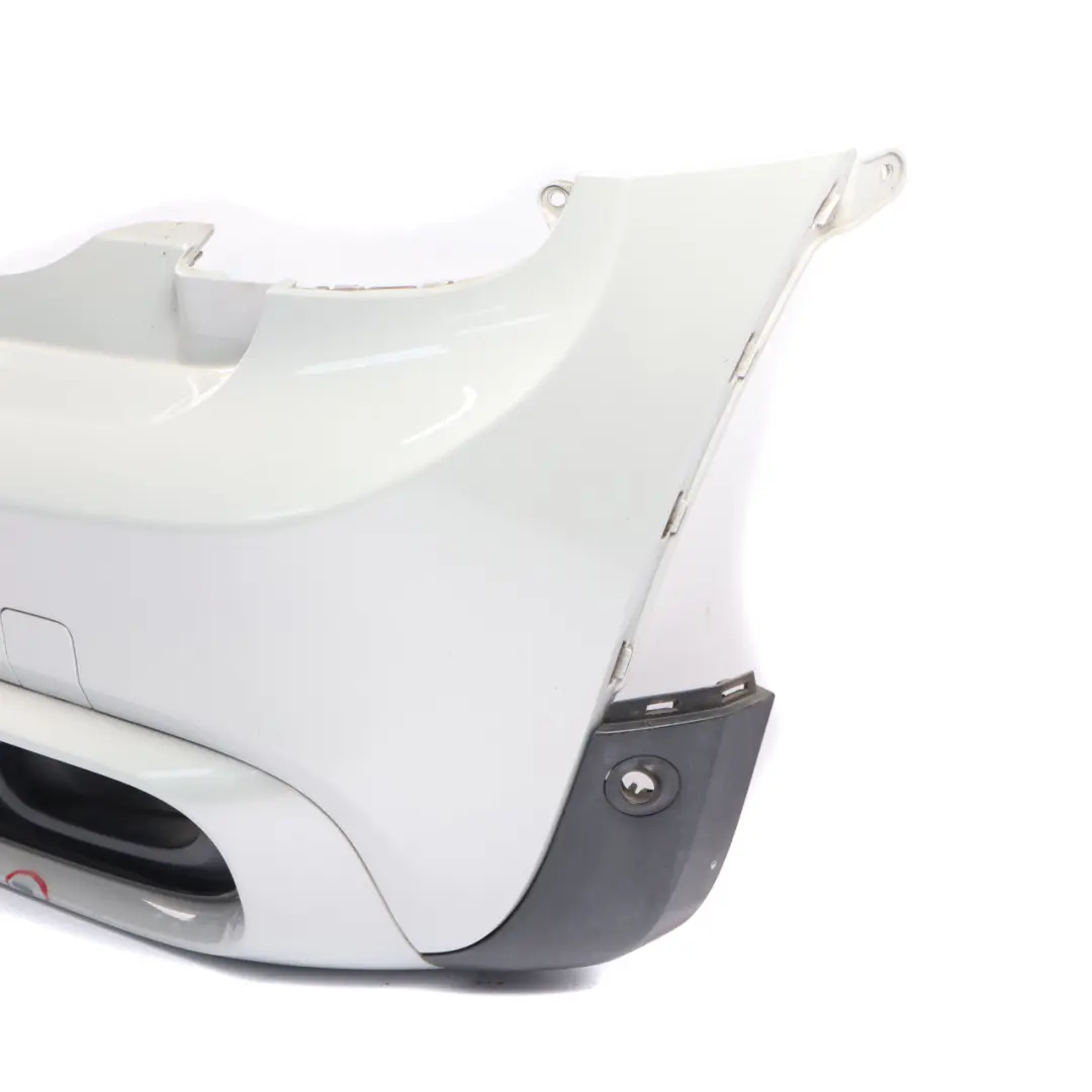 Bumper Cooper S Complete Panel White Silver Metallic - A62 to Mini F56 F57 Rear with Part number 7380020 Mini F56 F57 Rear Bumper Cooper S Complete Panel White Silver Metallic - A62 - SKU 7380020-WS1 - Part number 7380020