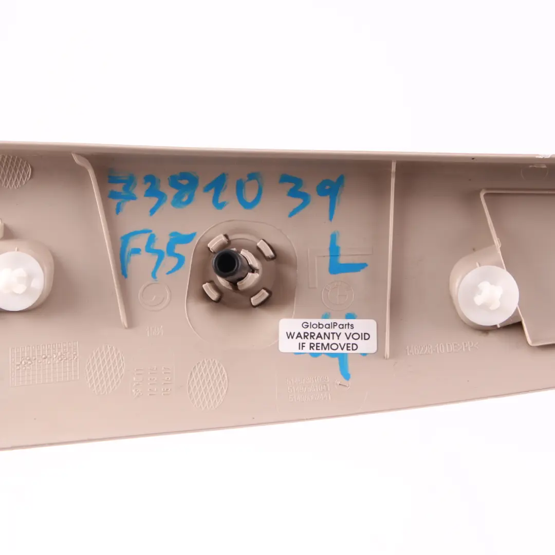 BMW F45 Trunk Lid Panel Trim Rear Left N/S Tailgate Cover Oyster - SKU 7381039 - Part number 7381039