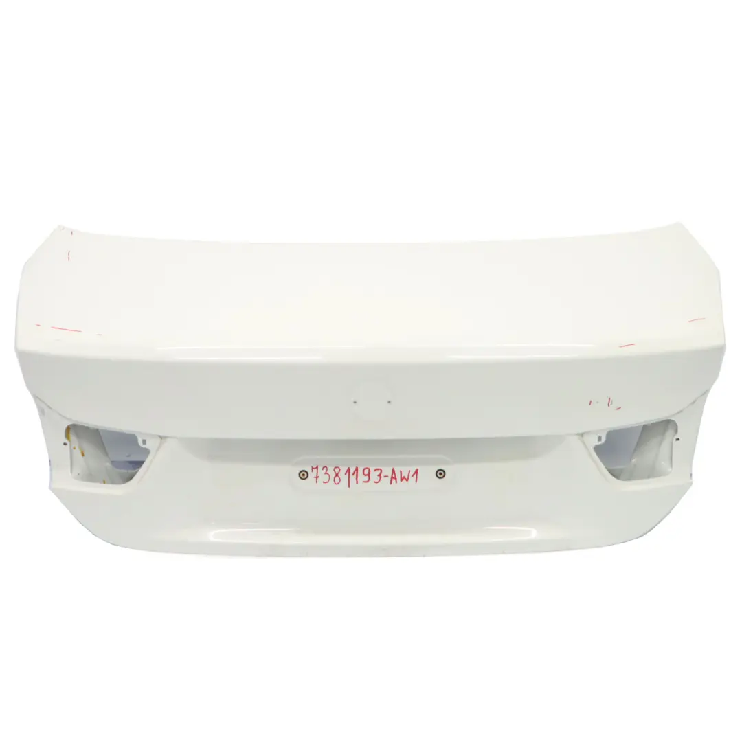 Boot Trunk Lid Tailgate White Alpinweiss 3 - 300 to BMW F32 Coupe Rear with Part number 7381193 BMW F32 Coupe Rear Boot Trunk Lid Tailgate White Alpinweiss 3 - 300 - SKU 7381193-AW1 - Part number 7381193