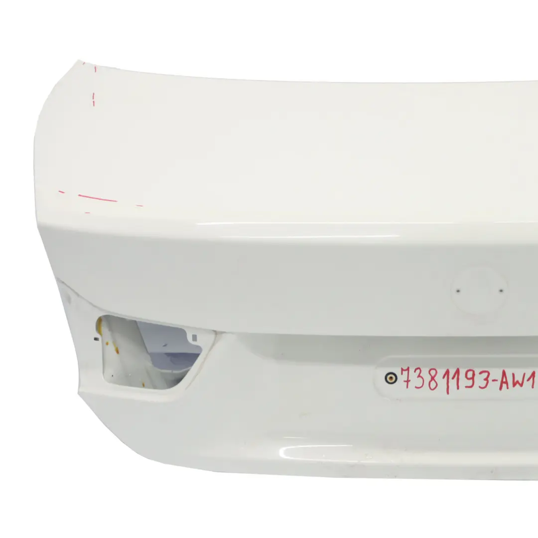 Boot Trunk Lid Tailgate White Alpinweiss 3 - 300 to BMW F32 Coupe Rear with Part number 7381193 BMW F32 Coupe Rear Boot Trunk Lid Tailgate White Alpinweiss 3 - 300 - SKU 7381193-AW1 - Part number 7381193