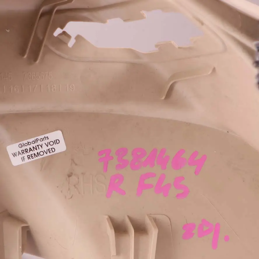 Trim Cover Panel BMW F45 Active Tourer Rear Right Column C / D Pillar to with Part number 7381464 Trim Cover Panel BMW F45 Active Tourer Rear Right Column C / D Pillar - SKU 7381464 - Part number 7381464