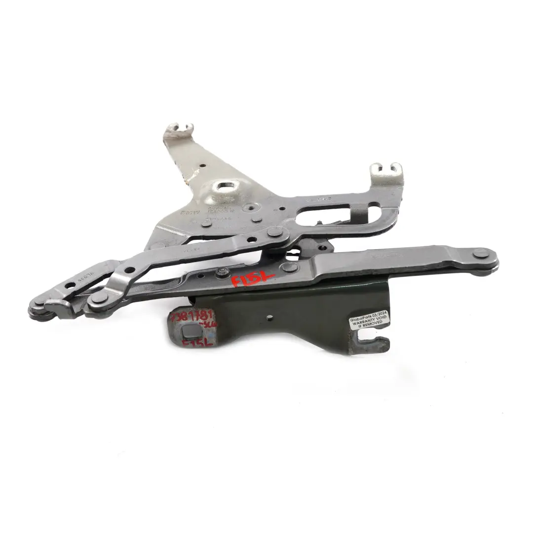 BMW X5 F15 Capó Motor Bisagra Capó Izquierda Gris Espacial - A52 7294529 - SKU 7381781-SCG - Número de pieza 7381781