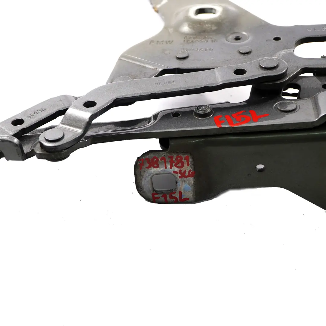 BMW X5 F15 Motor haube scharnier Links Space Grau - A52 7294529 - SKU 7381781-SCG - Teilenummer 7381781