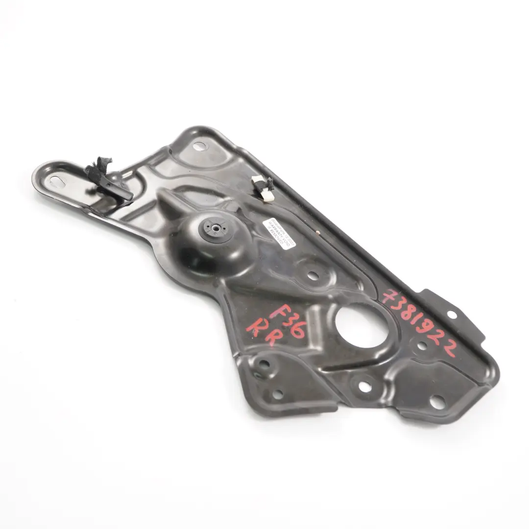 BMW F36 Fensterheber Motor hinten rechts Abdeckung Platte Halterung - SKU 7381922 - Teilenummer 7381922
