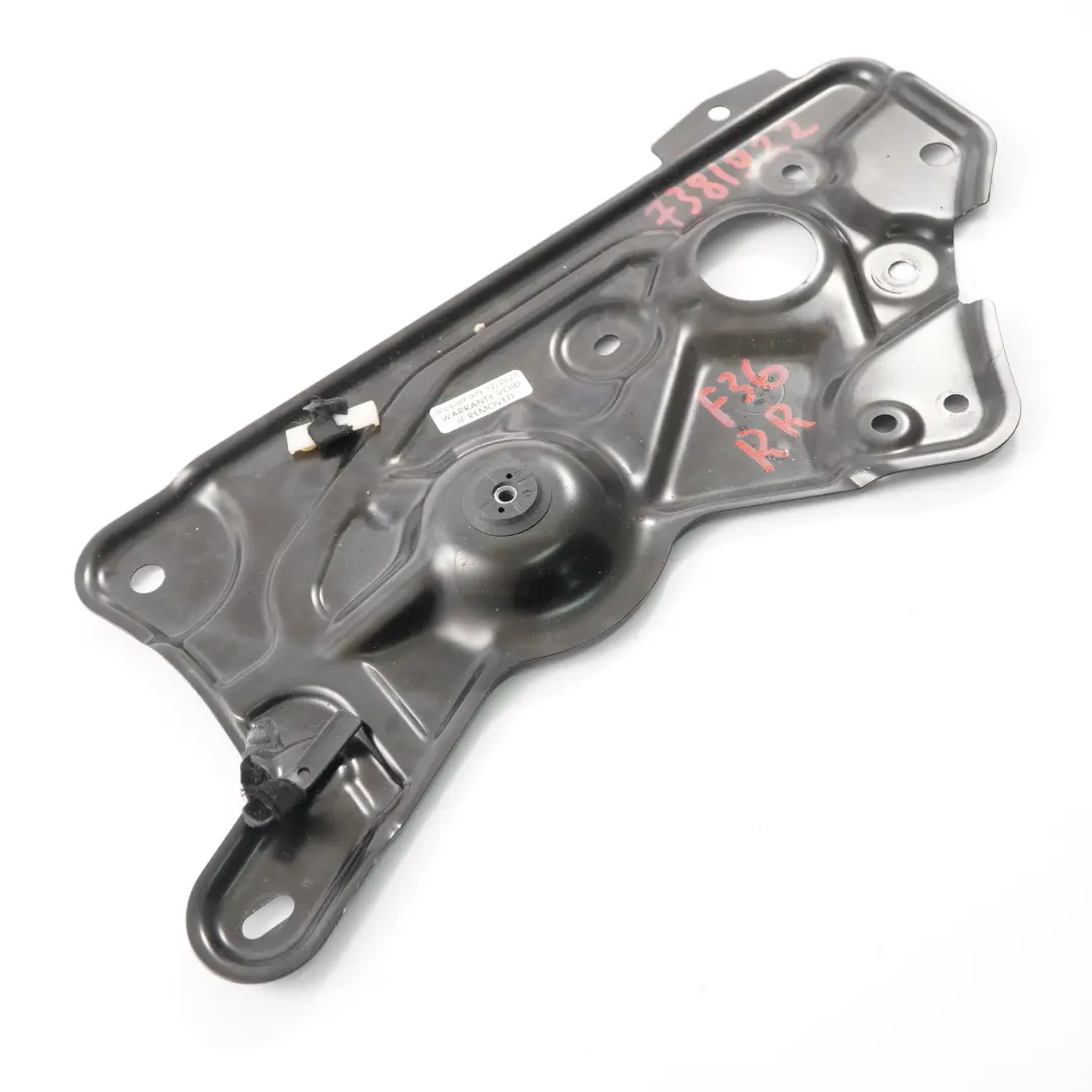 BMW F36 Fensterheber Motor hinten rechts Abdeckung Platte Halterung - SKU 7381922 - Teilenummer 7381922