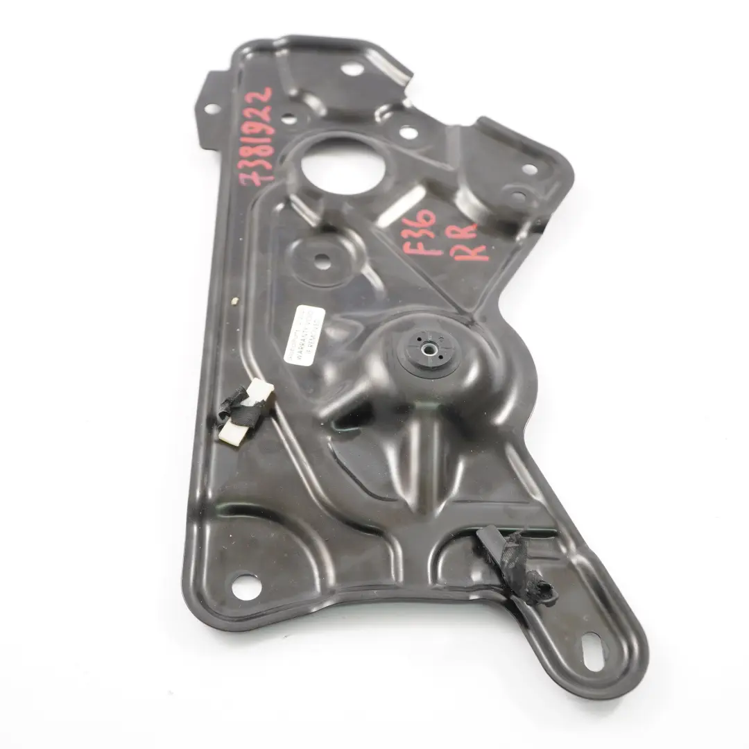 BMW F36 Window Lifter Motor Rear Right O/S Cover Plate Mount Bracket Trim Panel - SKU 7381922 - Part number 7381922