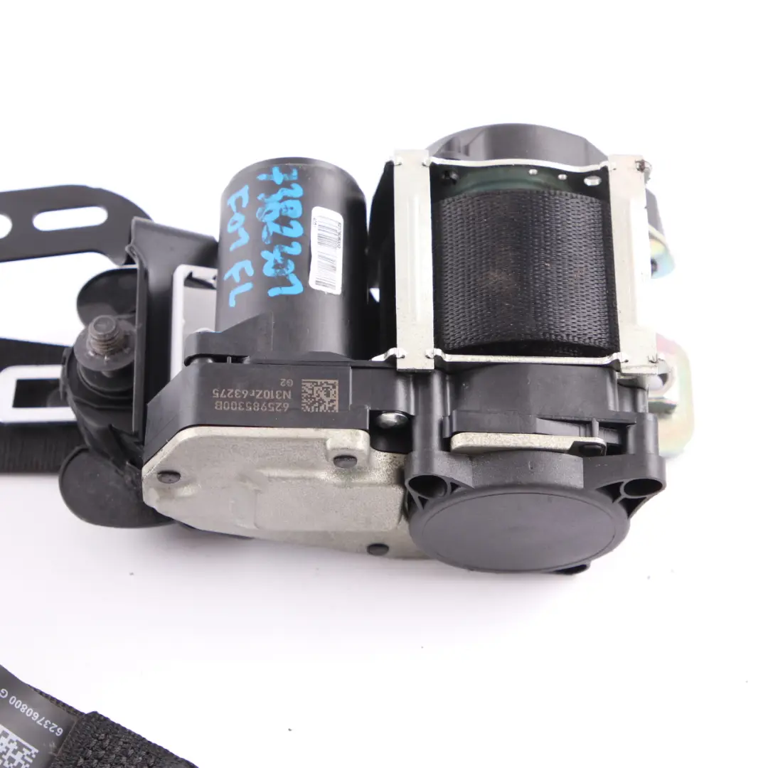 Belt BMW F01 F10 F11 LCI Front Left N/S Seatbelt Upper REMA Black 7322613 to Seat with Part number 7382301 Seat Belt BMW F01 F10 F11 LCI Front Left N/S Seatbelt Upper REMA Black 7322613 - SKU 7382301 - Part number 7382301