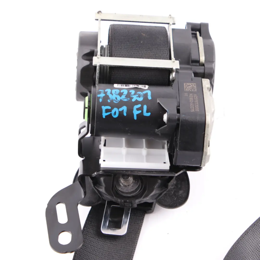 Belt BMW F01 F10 F11 LCI Front Left N/S Seatbelt Upper REMA Black 7322613 to Seat with Part number 7382301 Seat Belt BMW F01 F10 F11 LCI Front Left N/S Seatbelt Upper REMA Black 7322613 - SKU 7382301 - Part number 7382301