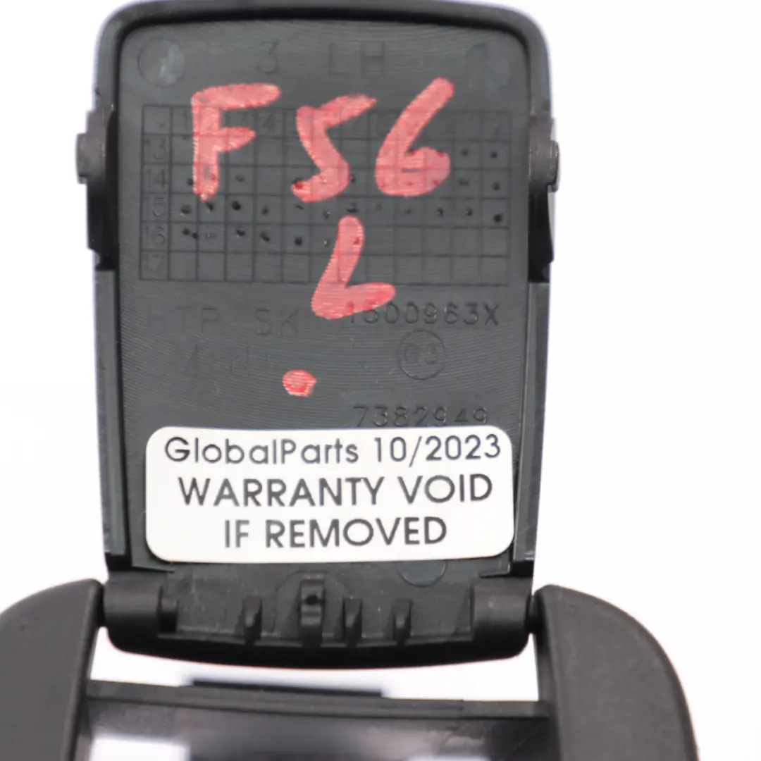 Isofix Cover Left N/S Black to Mini Cooper One F55 F56 Rear Seat with Part number 7382949 Mini Cooper One F55 F56 Rear Seat Isofix Cover Left N/S Black - SKU 7382949 - Part number 7382949