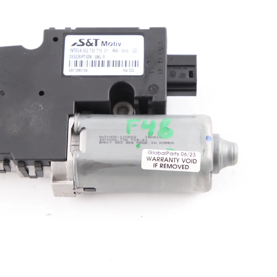 BMW X1 F48 LCI Unidad Actuadora Del Motor Del Techo Solar Panorámico - SKU 7383306 - Número de pieza 7383306