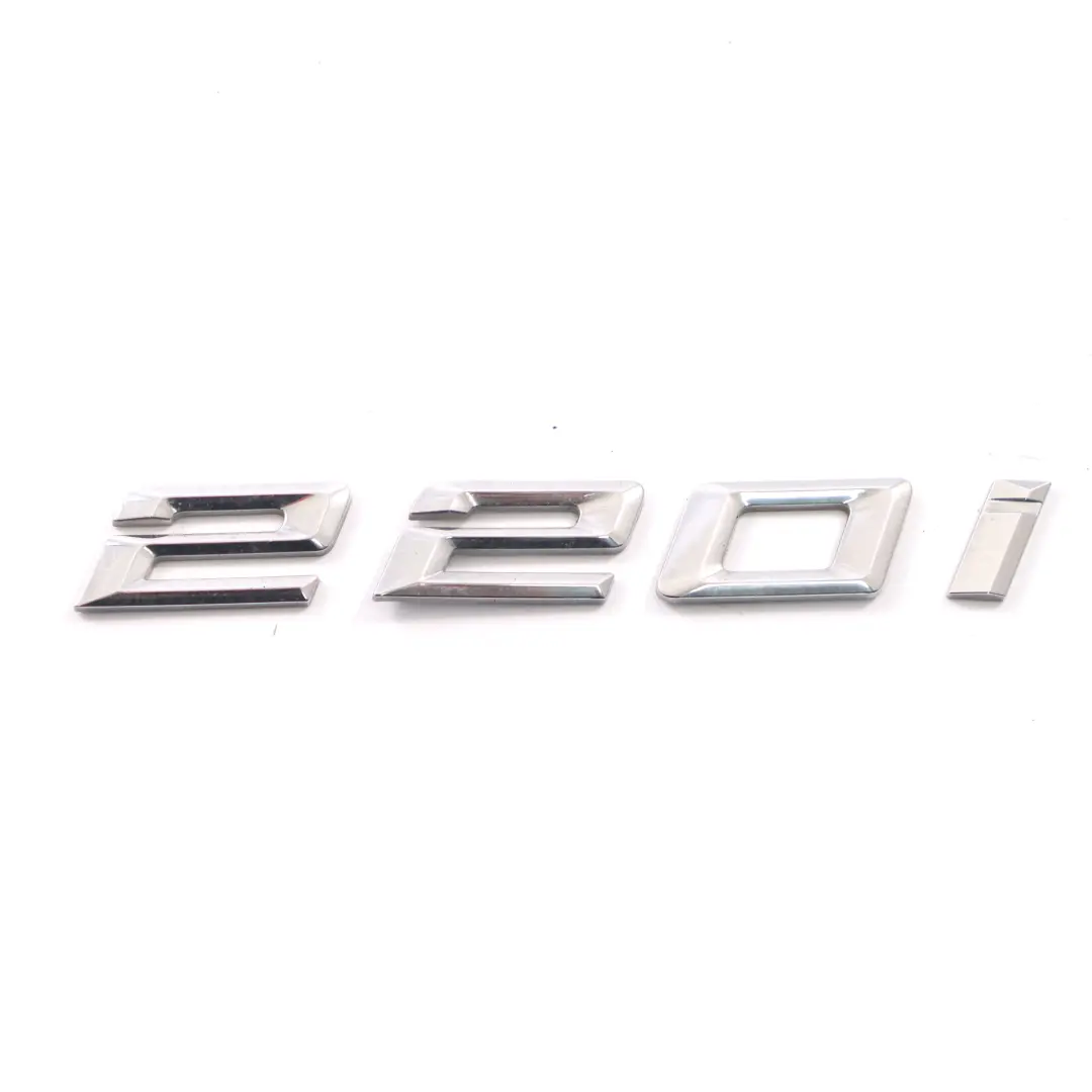 Emblem Lettering Rear Adhered Boot Trunk Lid Chrome to BMW F45 220i with Part number 7383515 BMW F45 220i Emblem Lettering Rear Adhered Boot Trunk Lid Chrome - SKU 7383515 - Part number 7383515