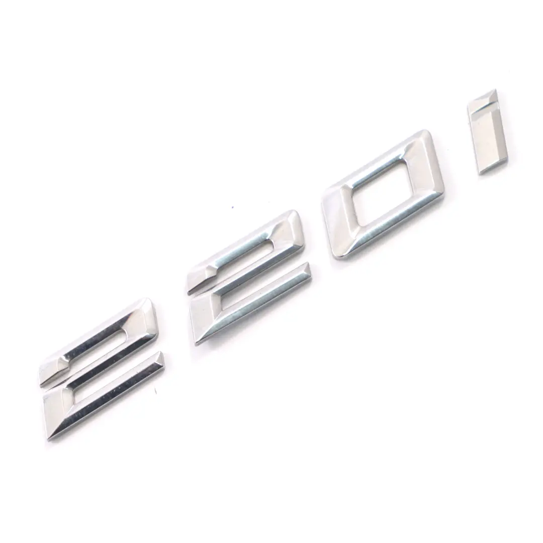 Emblem Lettering Rear Adhered Boot Trunk Lid Chrome to BMW F45 220i with Part number 7383515 BMW F45 220i Emblem Lettering Rear Adhered Boot Trunk Lid Chrome - SKU 7383515 - Part number 7383515