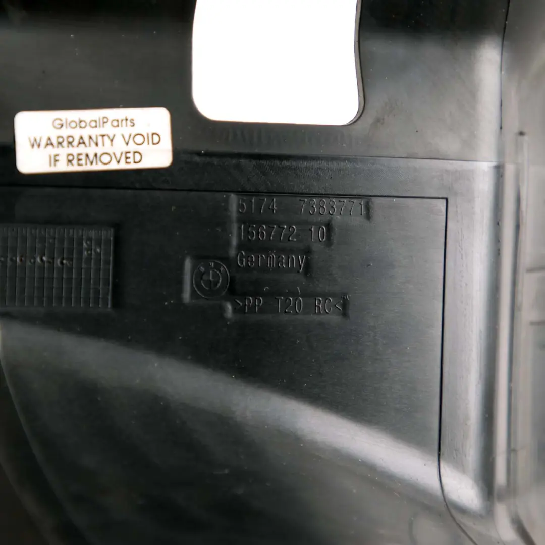 BMW F20 F21 LCI Guía Conducto Alimentación Rad Inferior Inferior Shroud - SKU 7383771 - Número de pieza 7383771