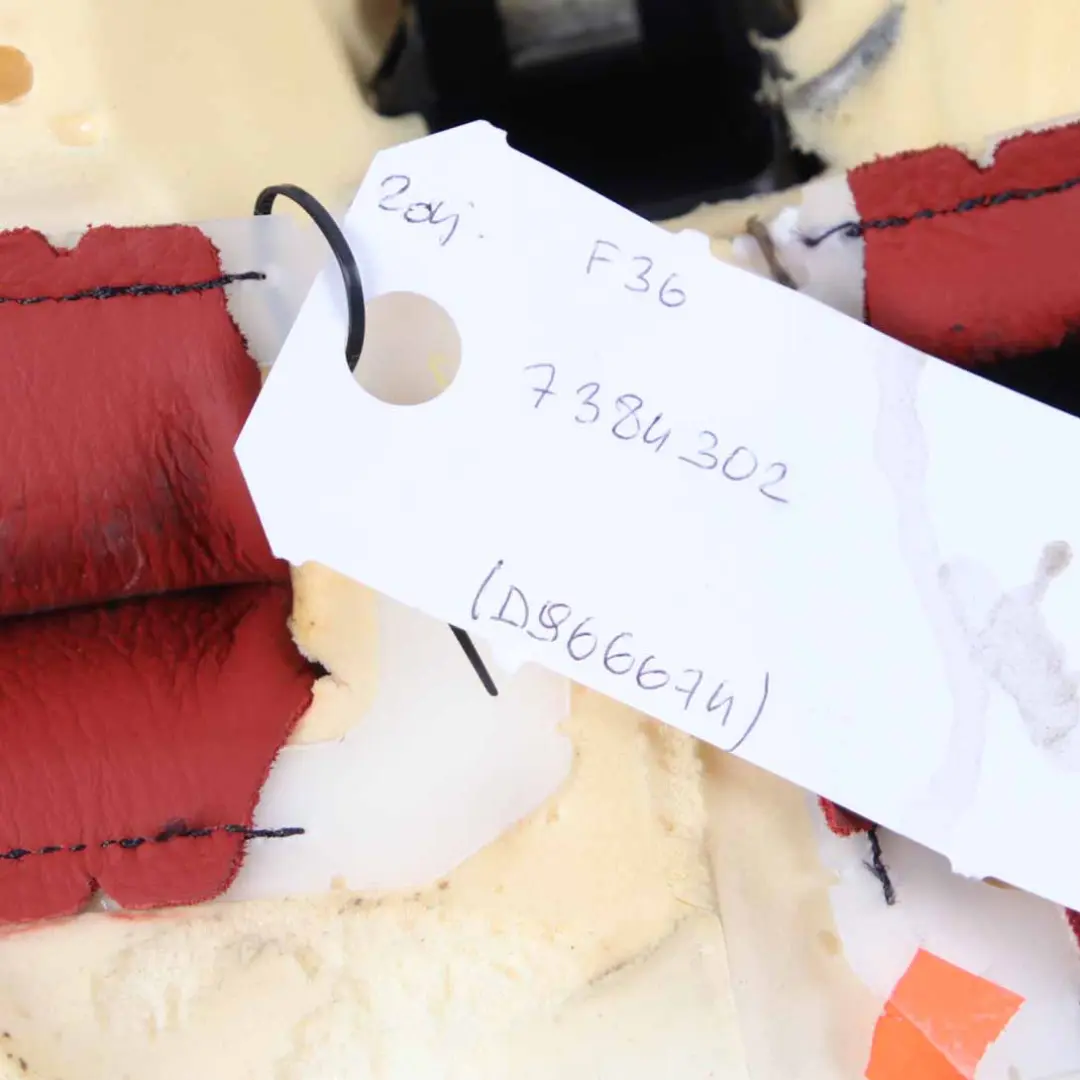 Sitzbank hinten Couch Sofa Sitzbezug Leder Koralle Rot für BMW F36 mit Teilenummer 7384302 BMW F36 Sitzbank hinten Couch Sofa Sitzbezug Leder Koralle Rot - SKU 7384302 - Teilenummer 7384302
