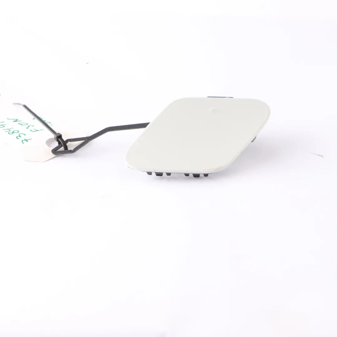F30N Rear Bumper Towing Tow Hook Eye Cover Alpine White - 300 to BMW F30 with Part number 7384413 BMW F30 F30N Rear Bumper Towing Tow Hook Eye Cover Alpine White - 300 - SKU 7384413-AW - Part number 7384413
