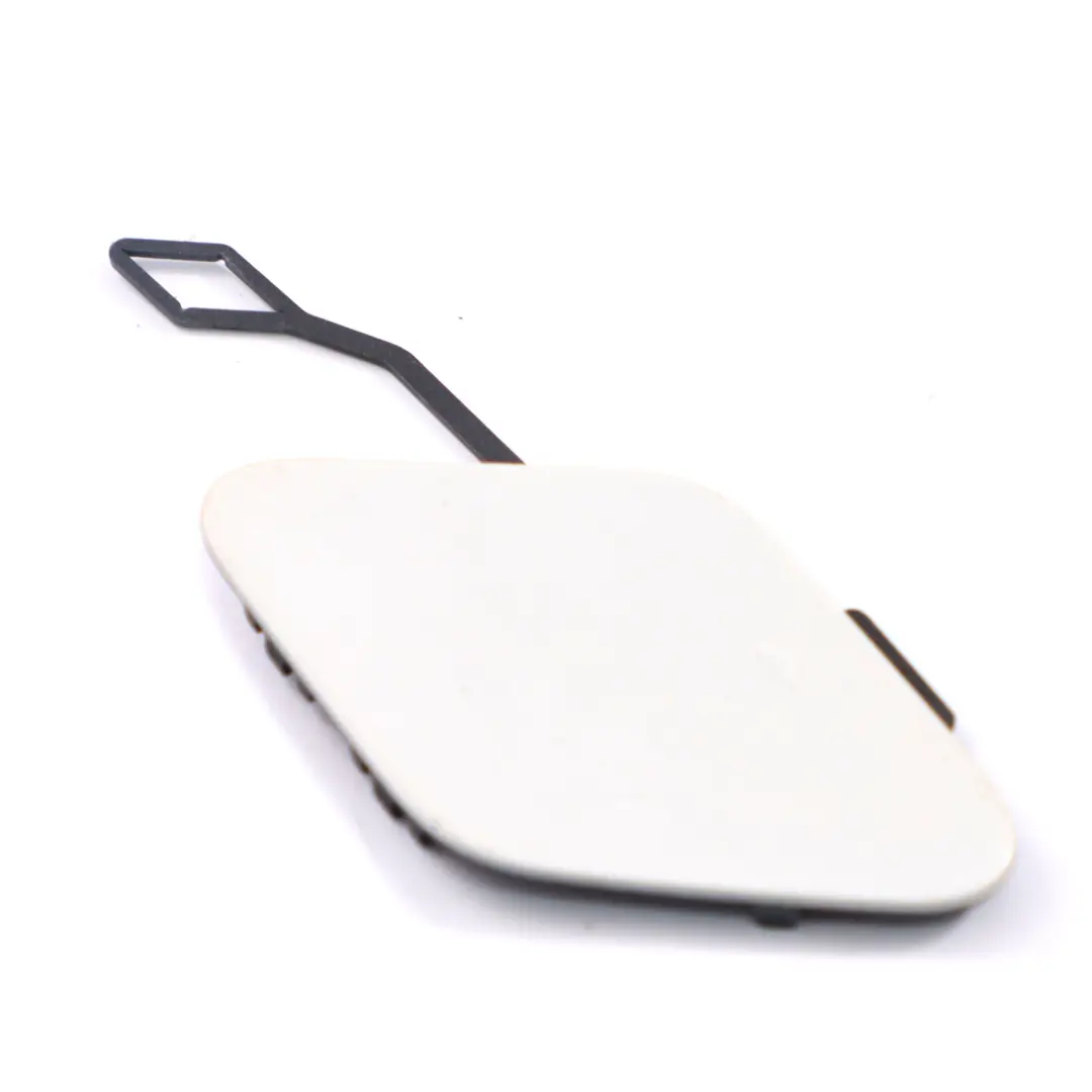 BMW F30 LCI Rear Bumper Cover Flap Towing Eye Hook Cap Mineral White A96 - SKU 7384417-MW - Part number 7384417